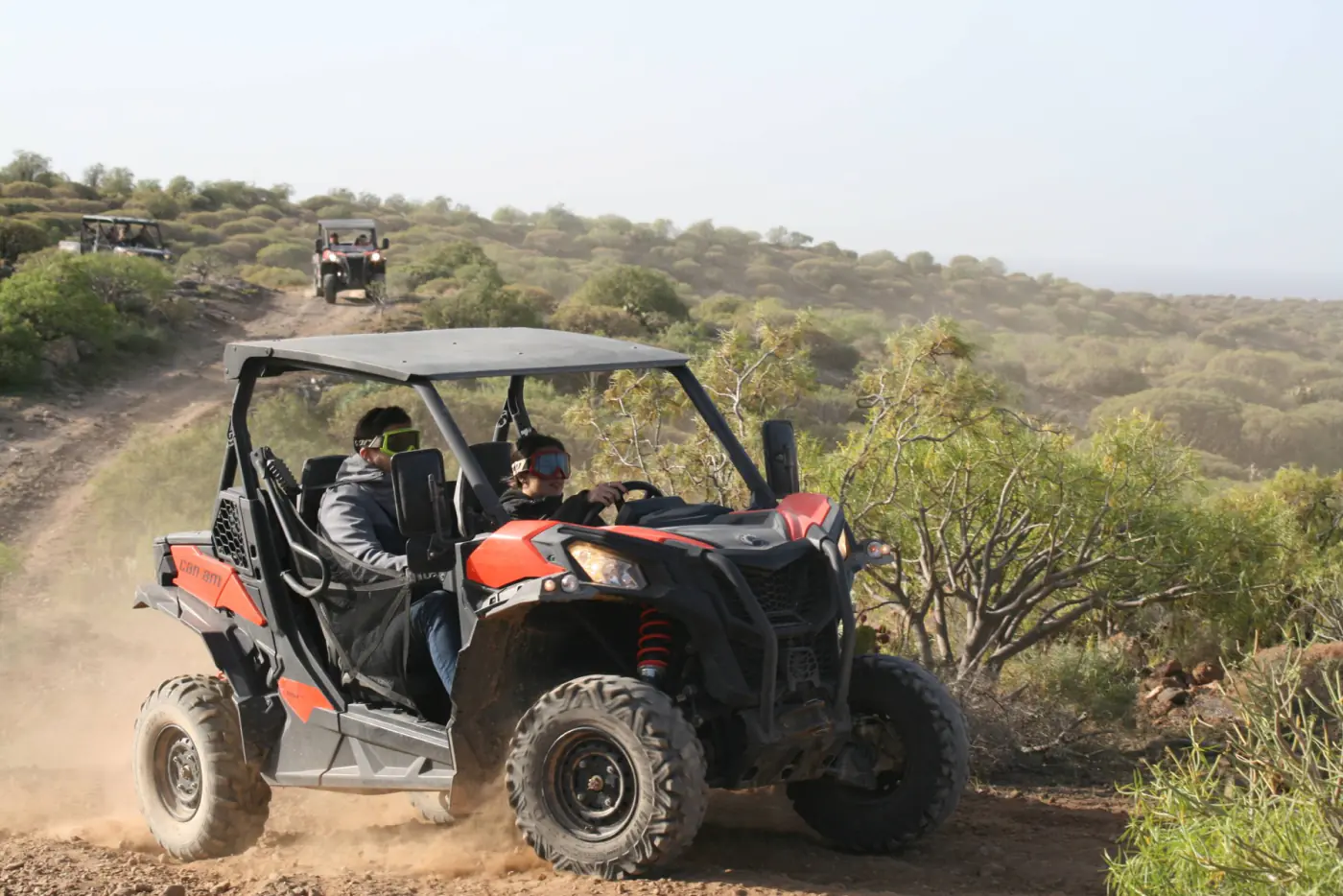 A buggy on a dirt track in southern Tenerife